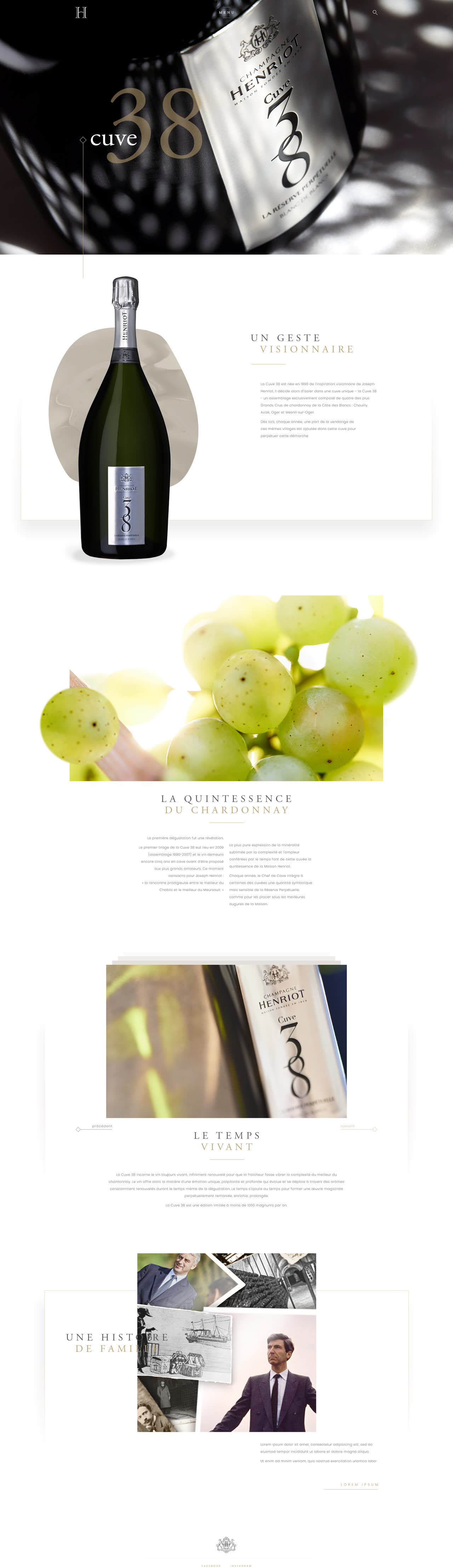 La page consacrée à la Cuve 38, de haut en bas