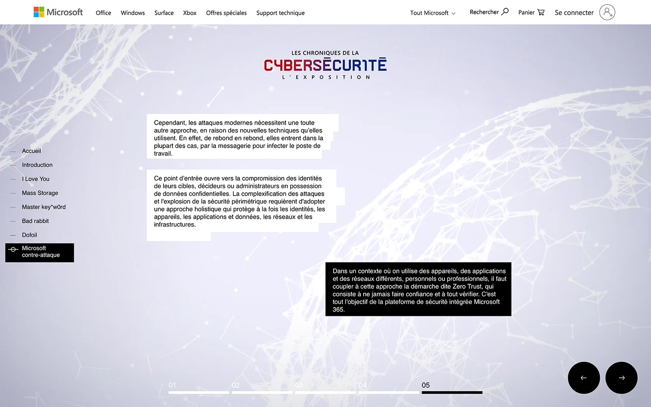 Une salle de récit, texte sur fond de globe