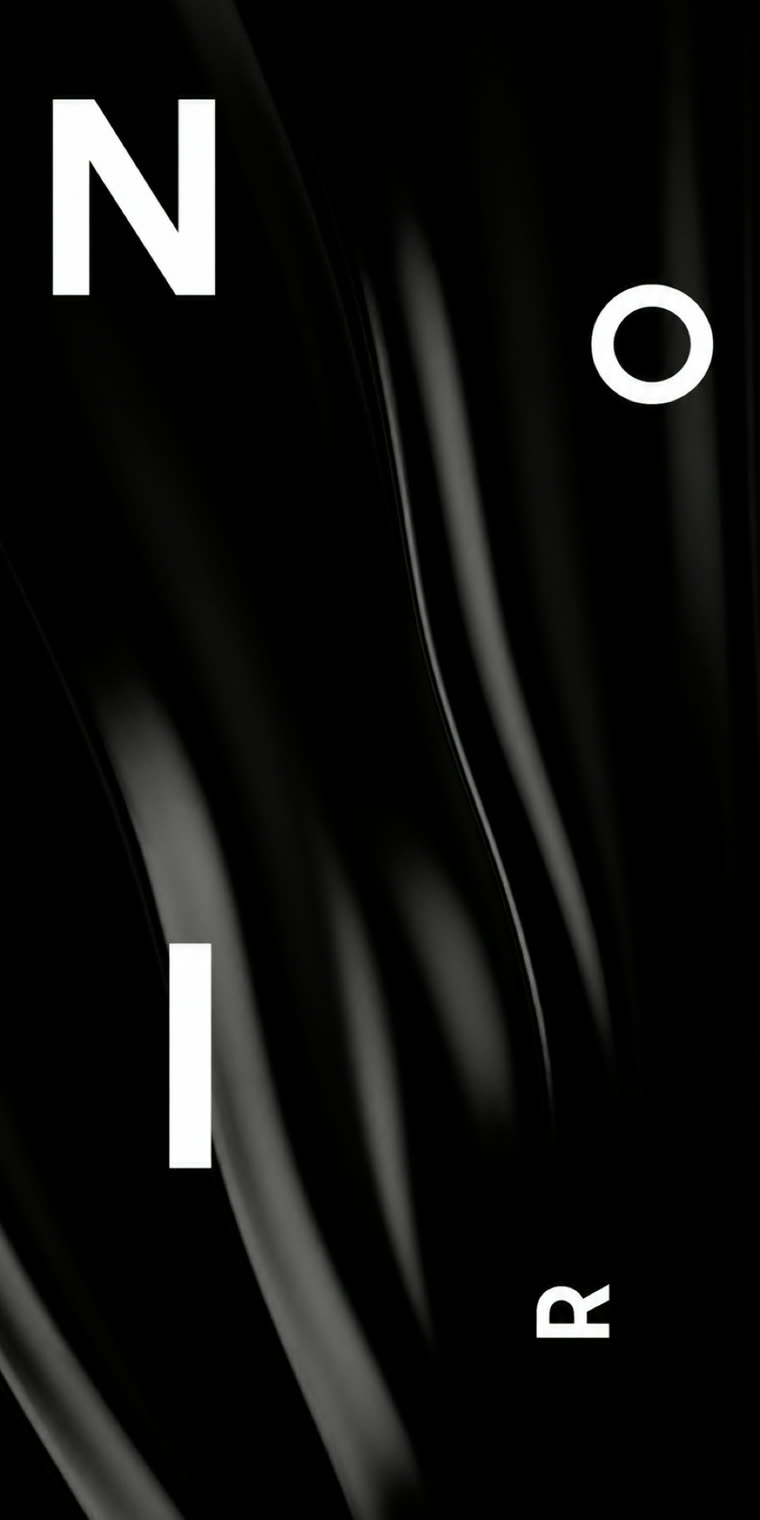 Un décor de vagues noires et de lettres